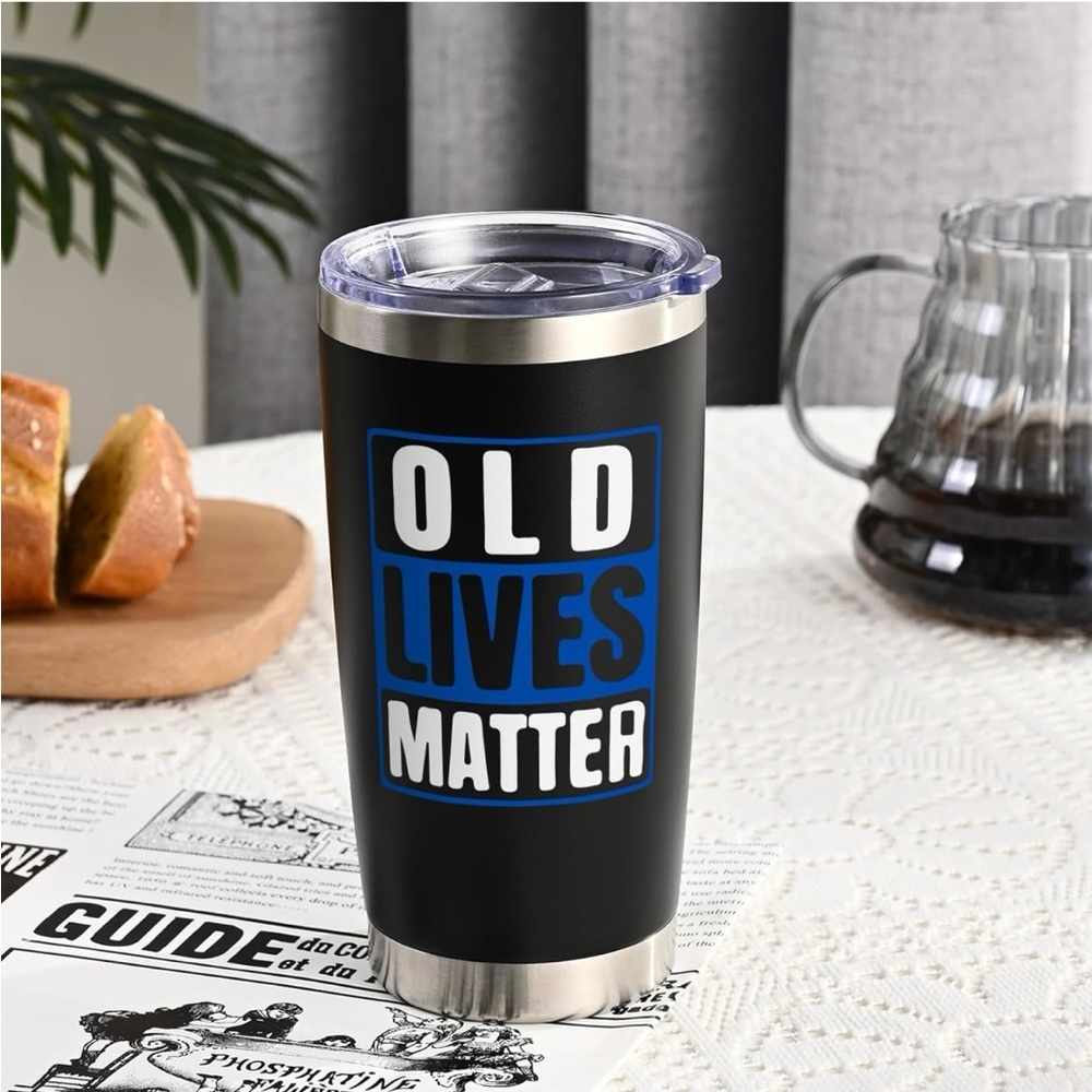 LiqCool Old Lives Matter Black Stainless Steel Tumbler